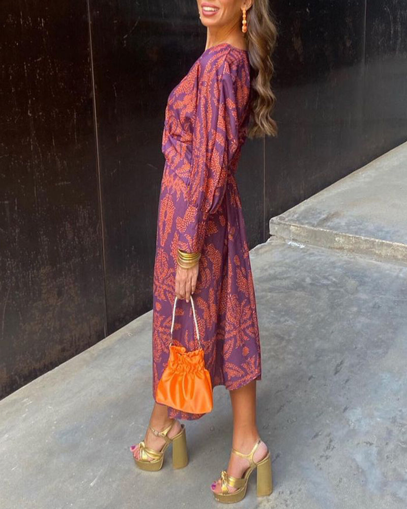 Mirevra – Boho Luxe Twist-Front Maxi Dress for Women