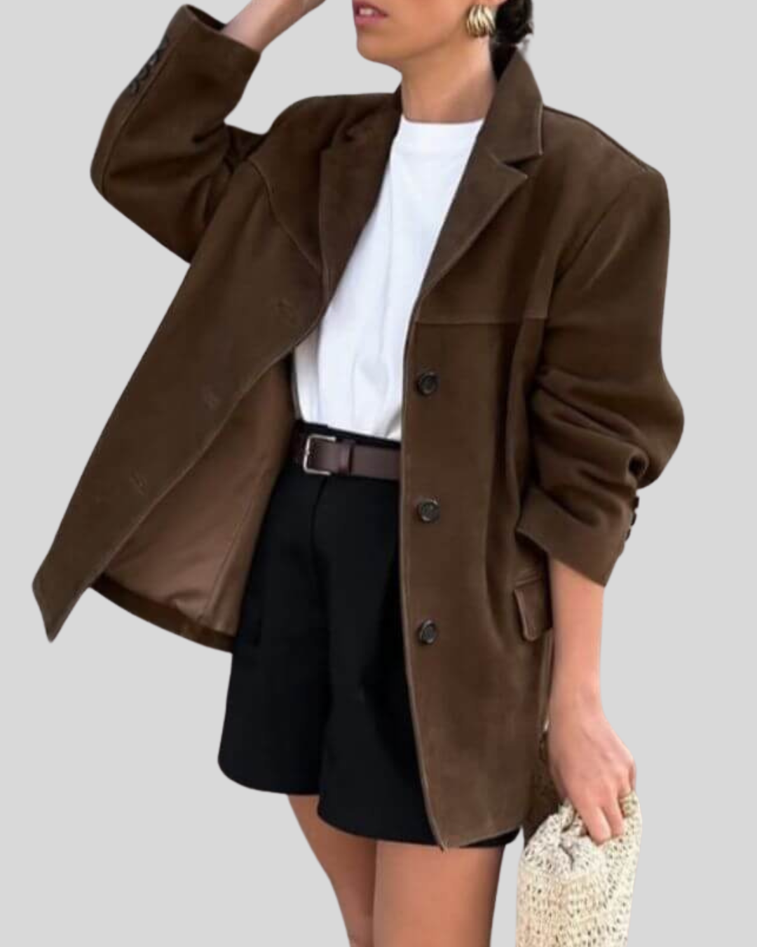 Carmina – Suede Blazer Jacket for Women
