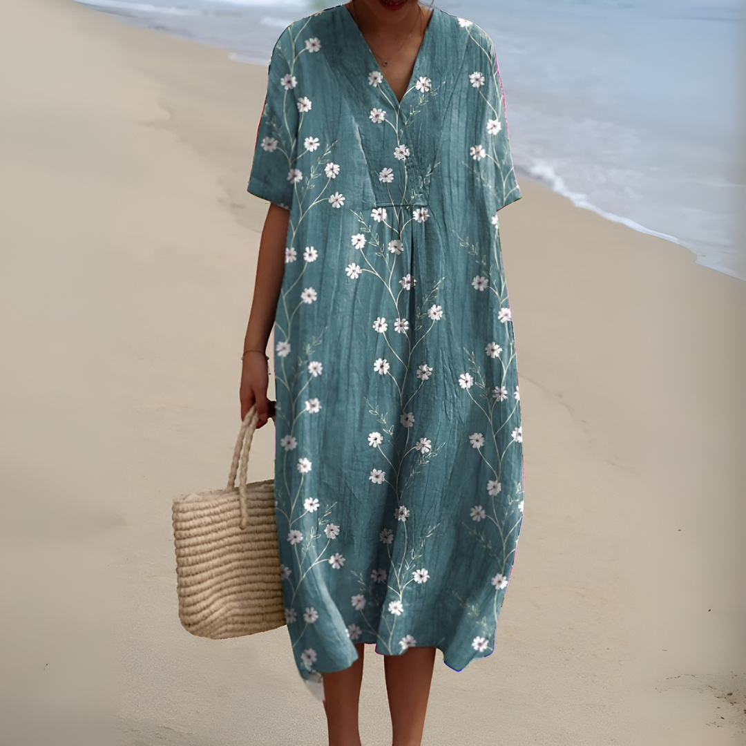 Maelia – Bloomlight V-Neck Garden Dress