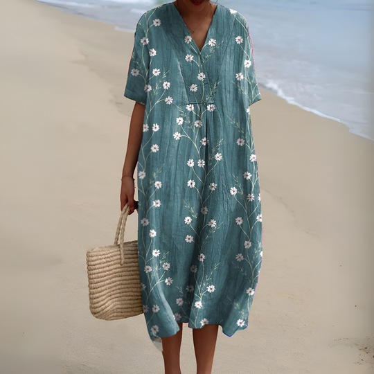 Maelia – Bloomlight V-Neck Garden Dress