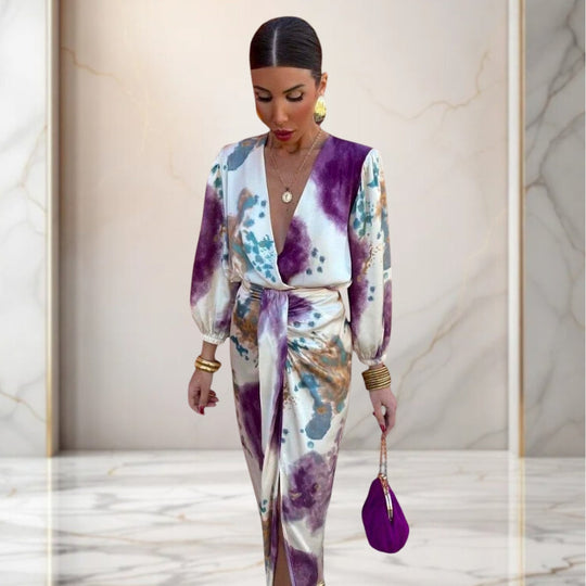 Tatiana – Watercolor Blazer & Trouser Set for Women