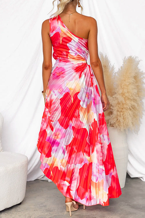 Astrid – One-Shoulder Summer Print Dress