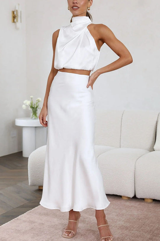 Sorelle – Satin Halter Gown for Women