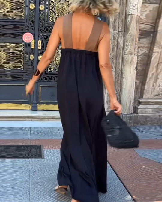Haviland – Backless Cross-Halter Maxi Dress for Women