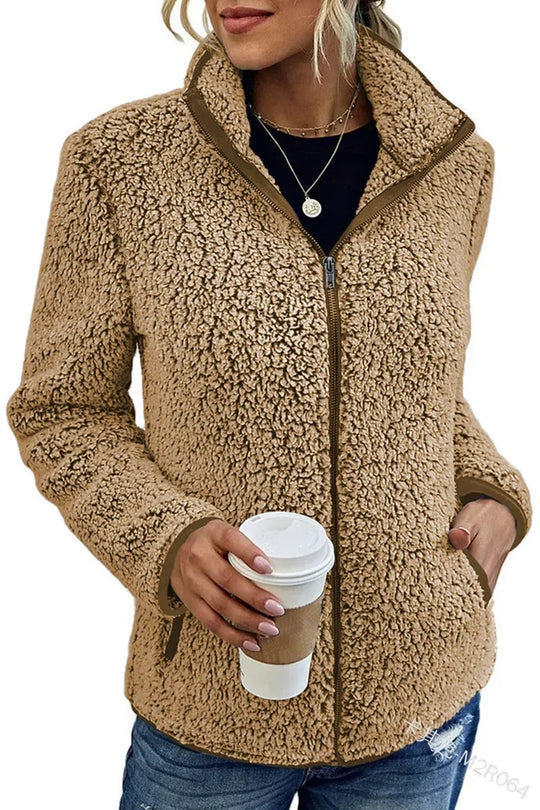 Avery – Cozy Sherpa Zip Jacket for Women
