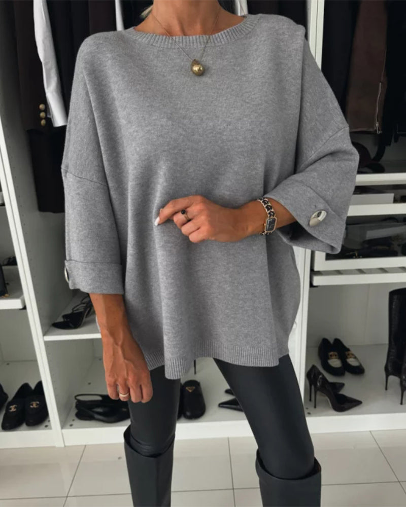 Maisie – Button-Cuff Knit Tunic for Women
