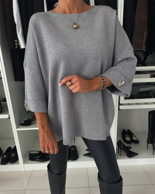 Maisie – Button-Cuff Knit Tunic for Women