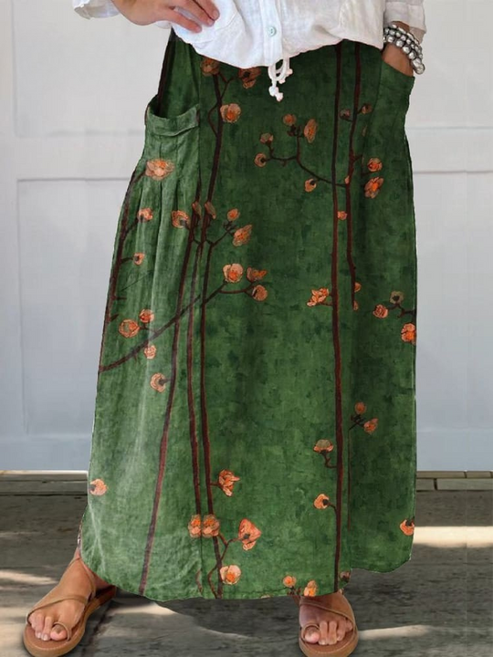 Mirela – Bohemian Floral Maxi Skirt for Women