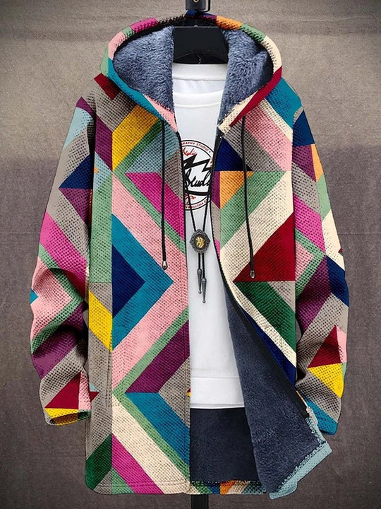 Ashton – Patchwork Hooded Coat for Men