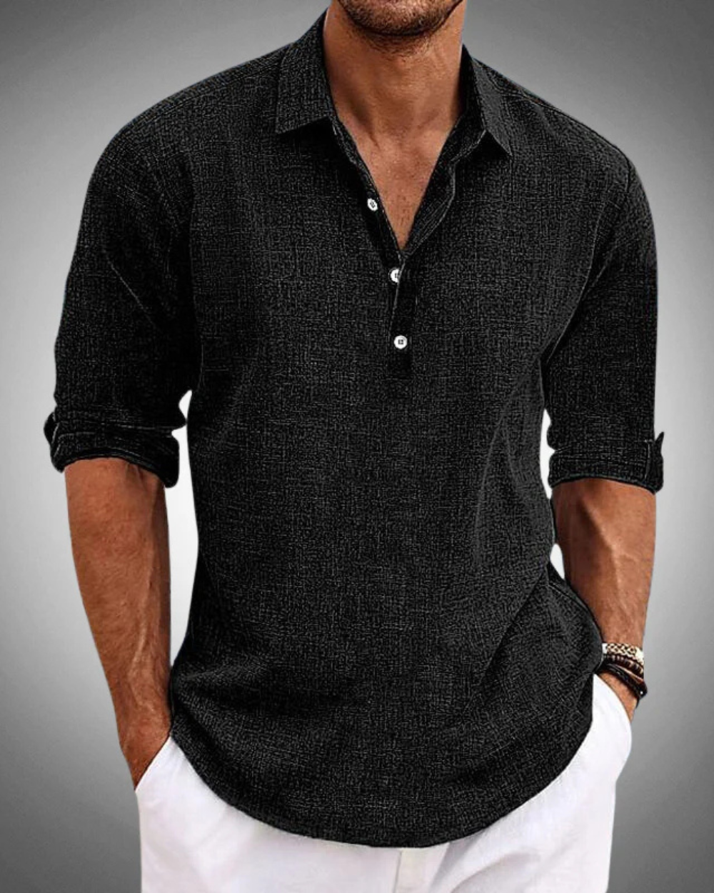 Zeyno – Half-Zip Knit Shirt for Men