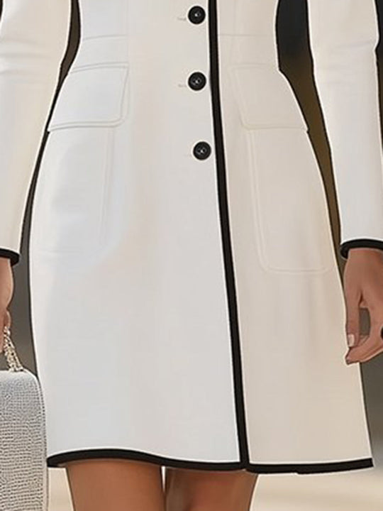 Lyall – Contrast Trim Coat Dress