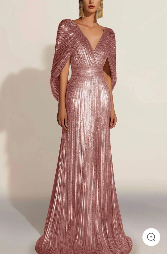 Frida – Metallic Embellished Evening Gown