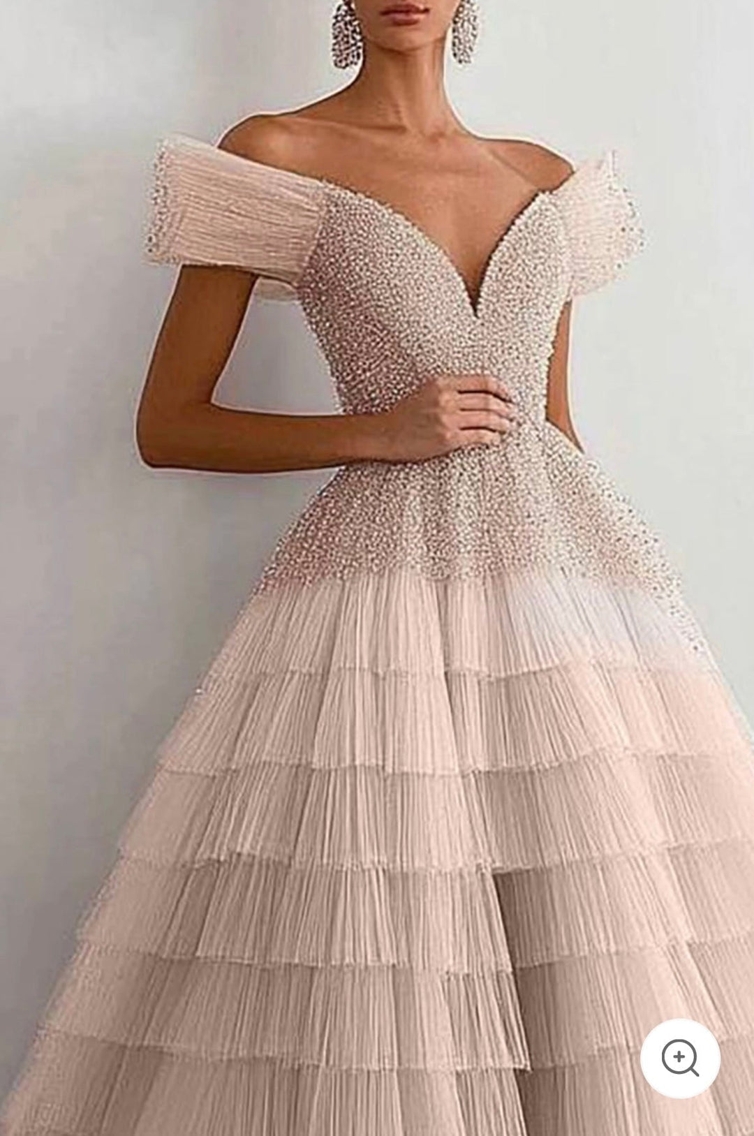 Enni – Off-Shoulder Tiered Tulle Midi Dress