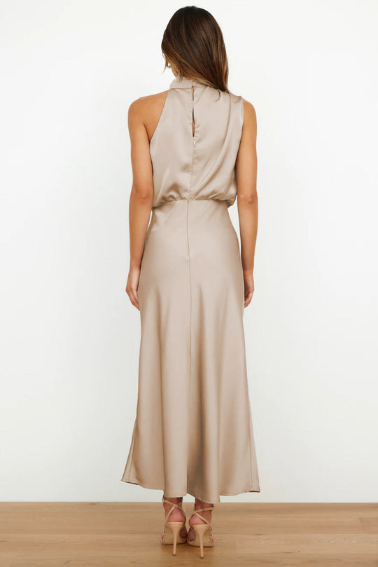 Jolanda – Satin Cowl Neck Midi Dress for Women