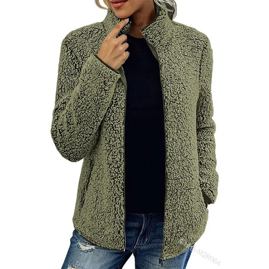 Avery – Cozy Sherpa Zip Jacket for Women
