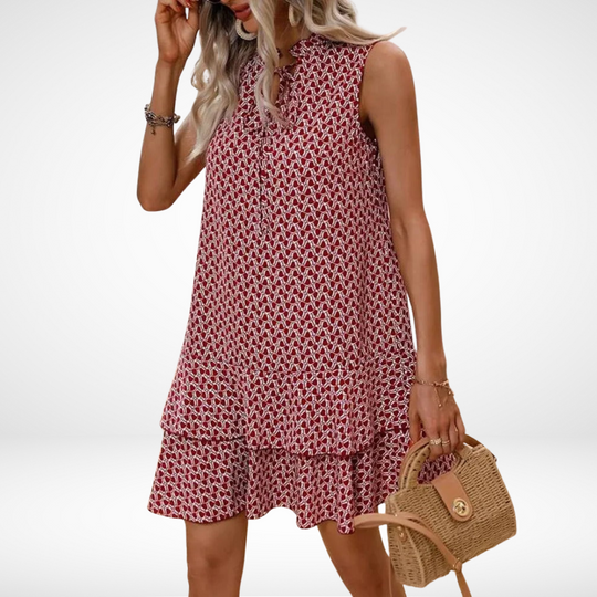 Wiesława – Sleeveless Ruffle Hem Mini Dress for Women