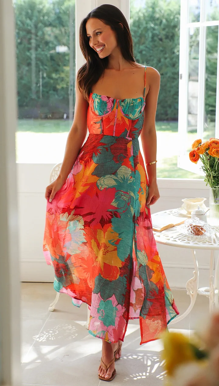 Selena | Seductive Floral Print Dress