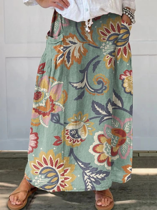 Mirela – Bohemian Floral Maxi Skirt for Women