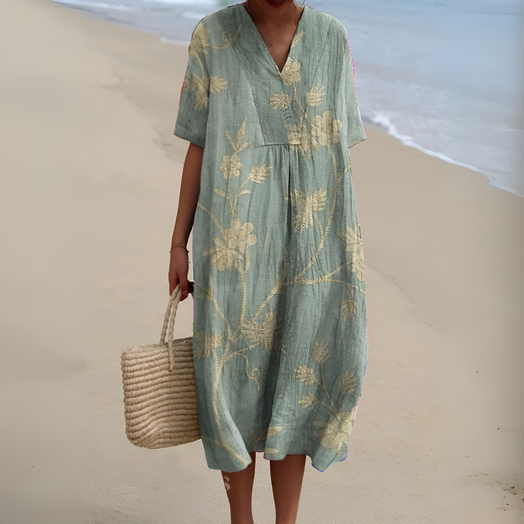 Maelia – Bloomlight V-Neck Garden Dress