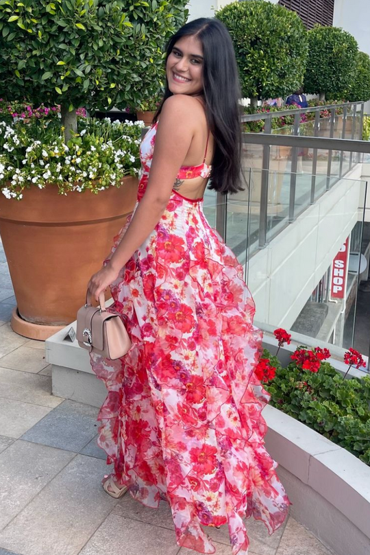 Iveta – Cascading Petal Evening Dress