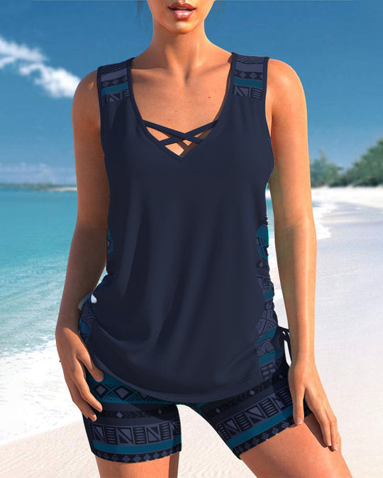Coral – Boho Breeze Tank & Shorts Set for Women