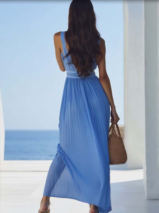 Fletcher – Ocean Breeze Pleated Maxi Dress
