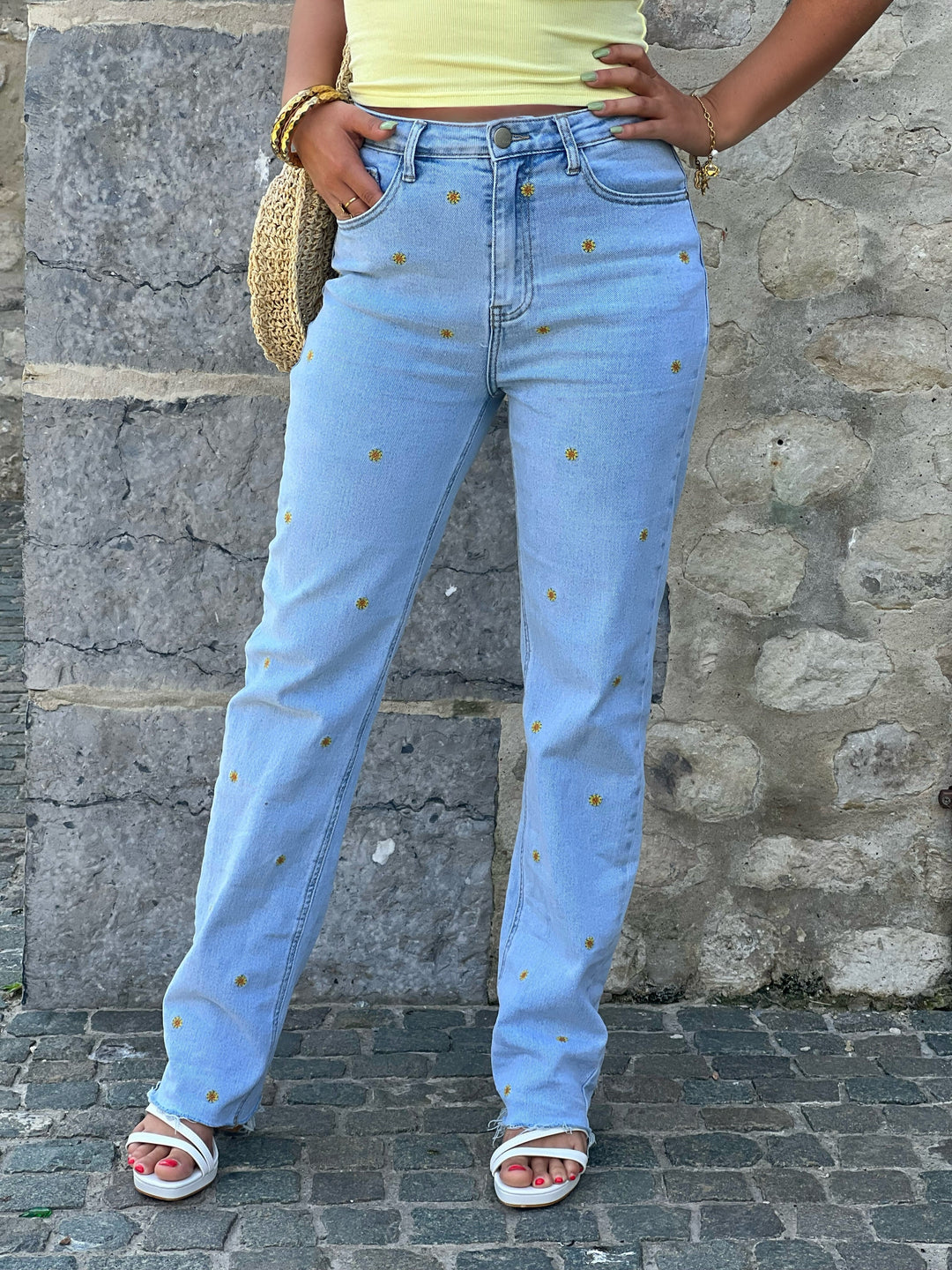 Alvaya – High-Rise Straight Leg Jeans for Women