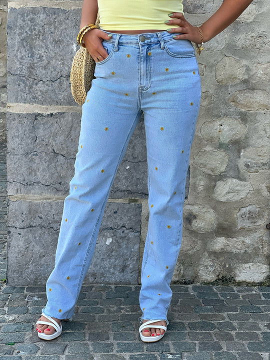 Alvaya – High-Rise Straight Leg Jeans for Women