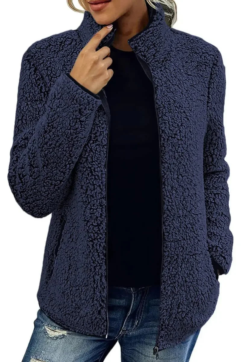 Avery – Cozy Sherpa Zip Jacket for Women