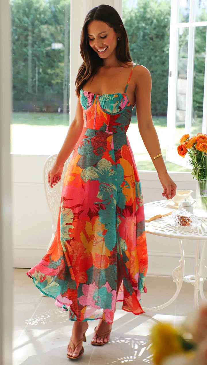 Selena | Seductive Floral Print Dress