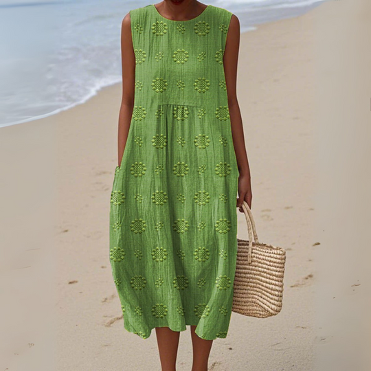Elzbieta – Eyelet Cotton Sleeveless Dress