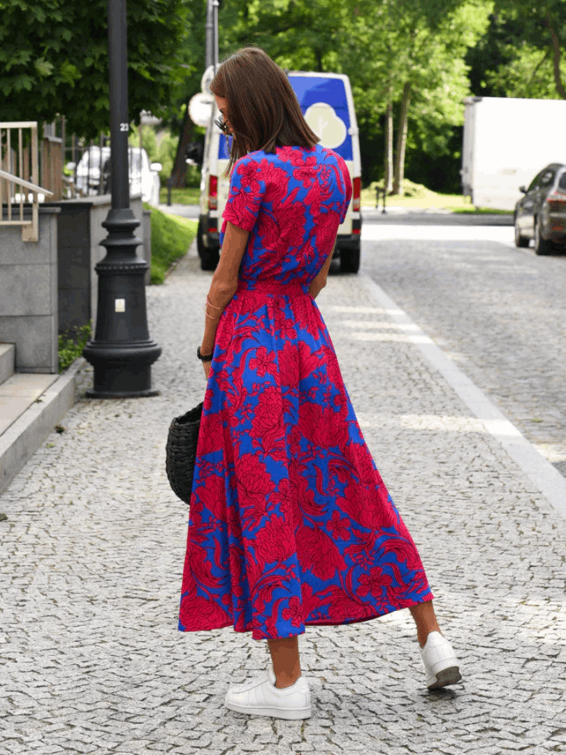 Karan – Floral Flowy Maxi Dress for Women
