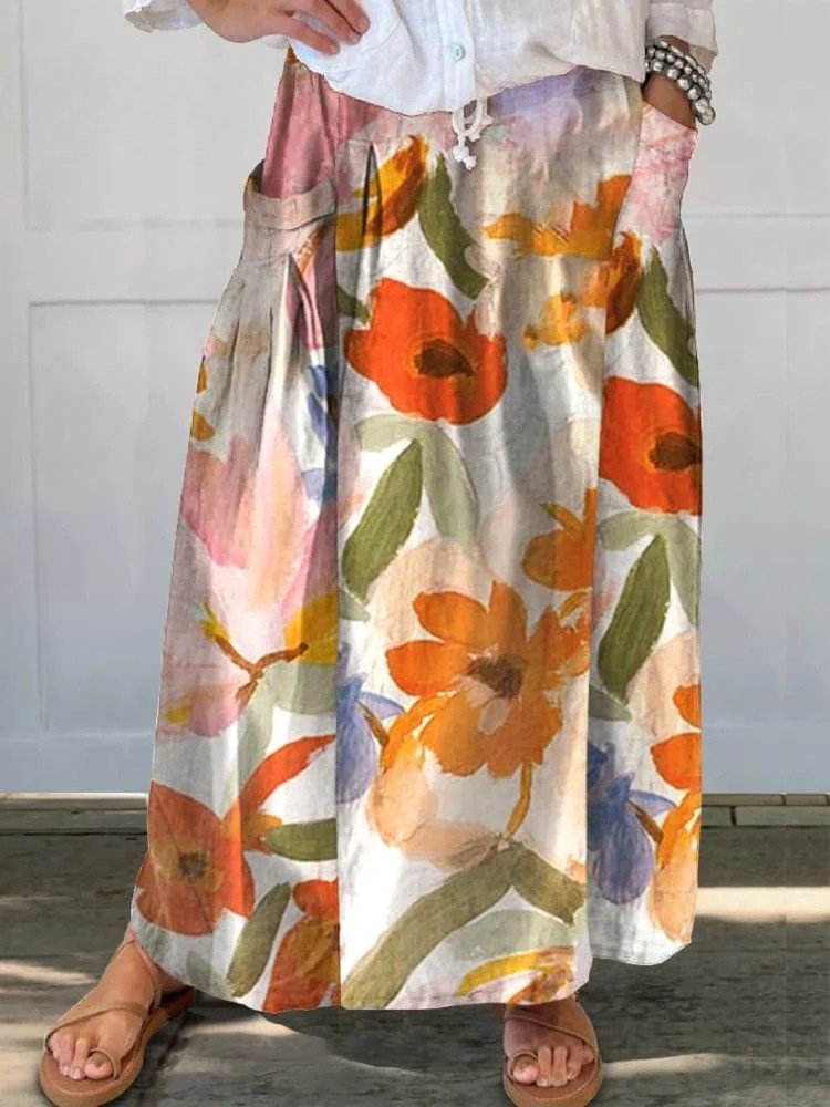 Mirela – Bohemian Floral Maxi Skirt for Women