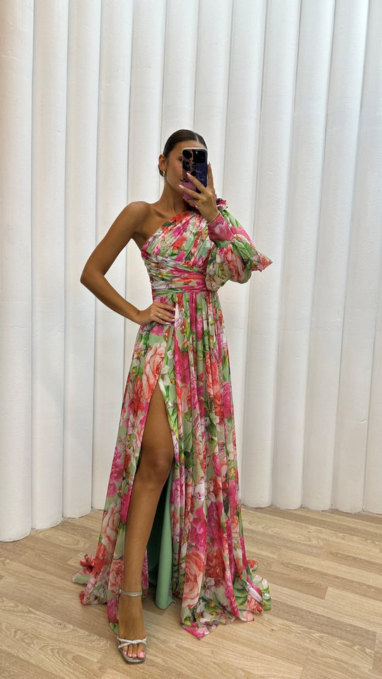 Arda – One-Shoulder Chiffon Gown for Women