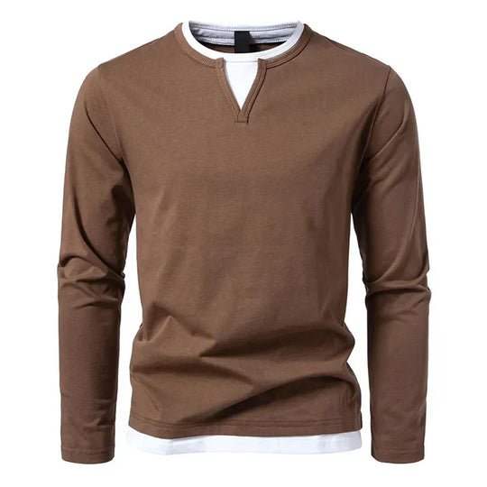 Elias – Modern Henley Long Sleeve Shirt for Men