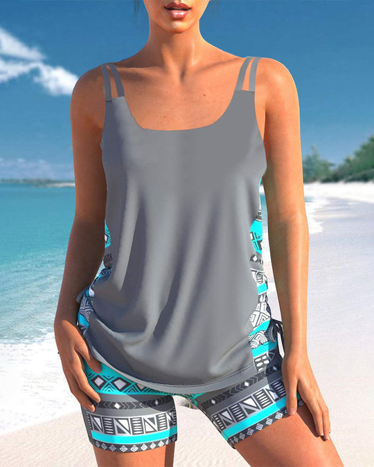 Coral – Boho Breeze Tank & Shorts Set for Women