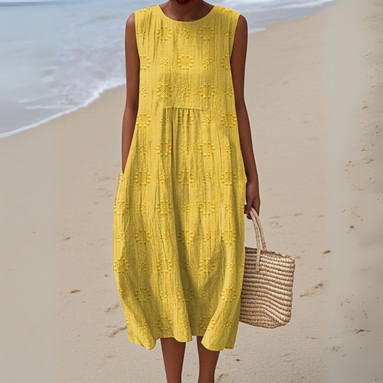 Elzbieta – Eyelet Cotton Sleeveless Dress