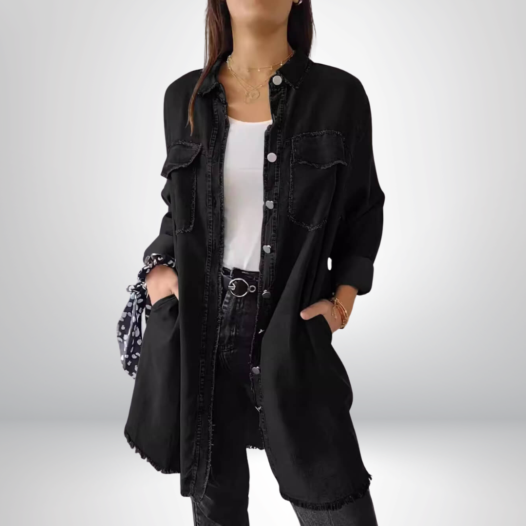 Denvira – Longline Denim Shirt Dress for Women