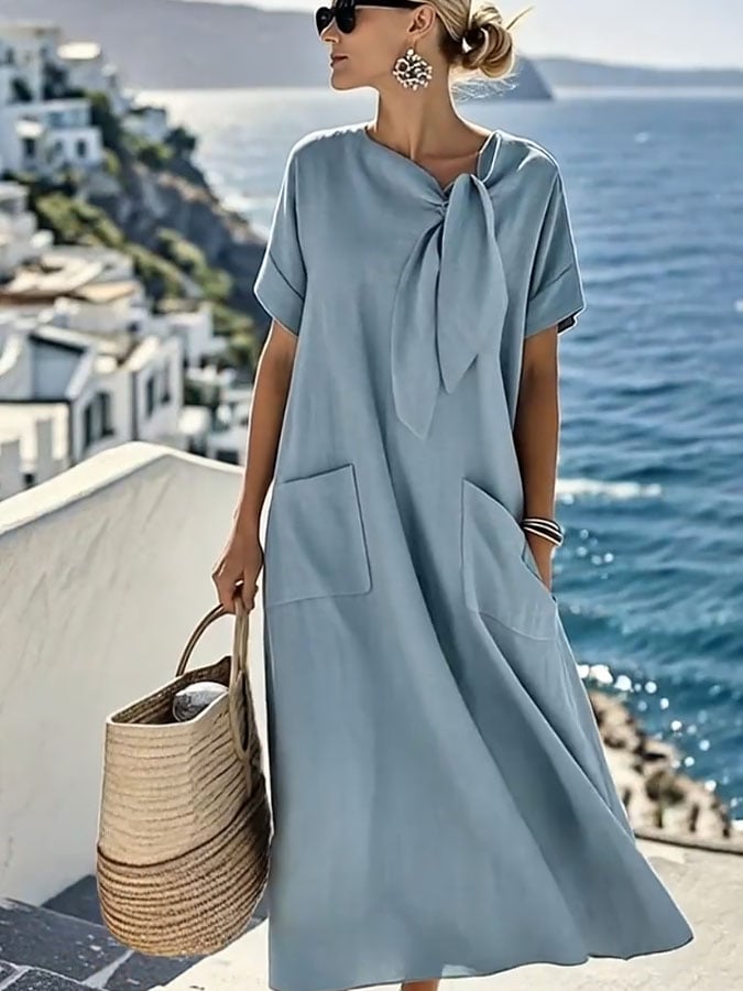 Jenni – Flowy Linen Shirt Dress for Women
