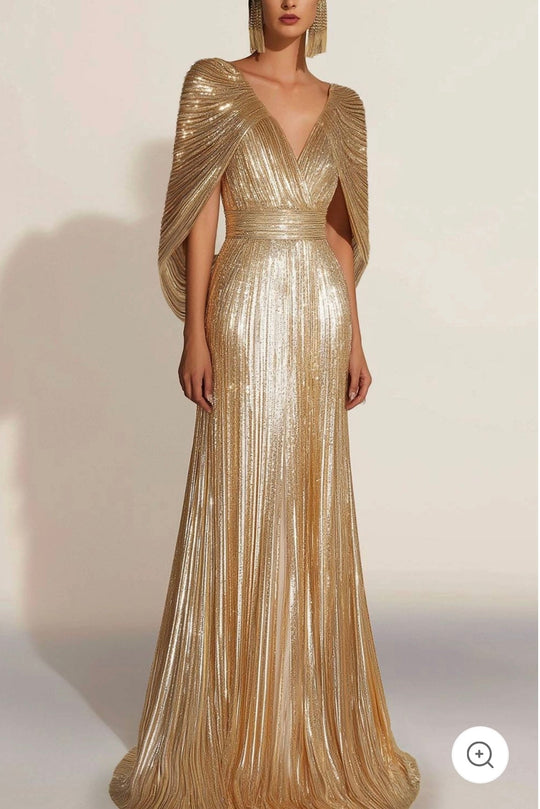 Frida – Metallic Embellished Evening Gown