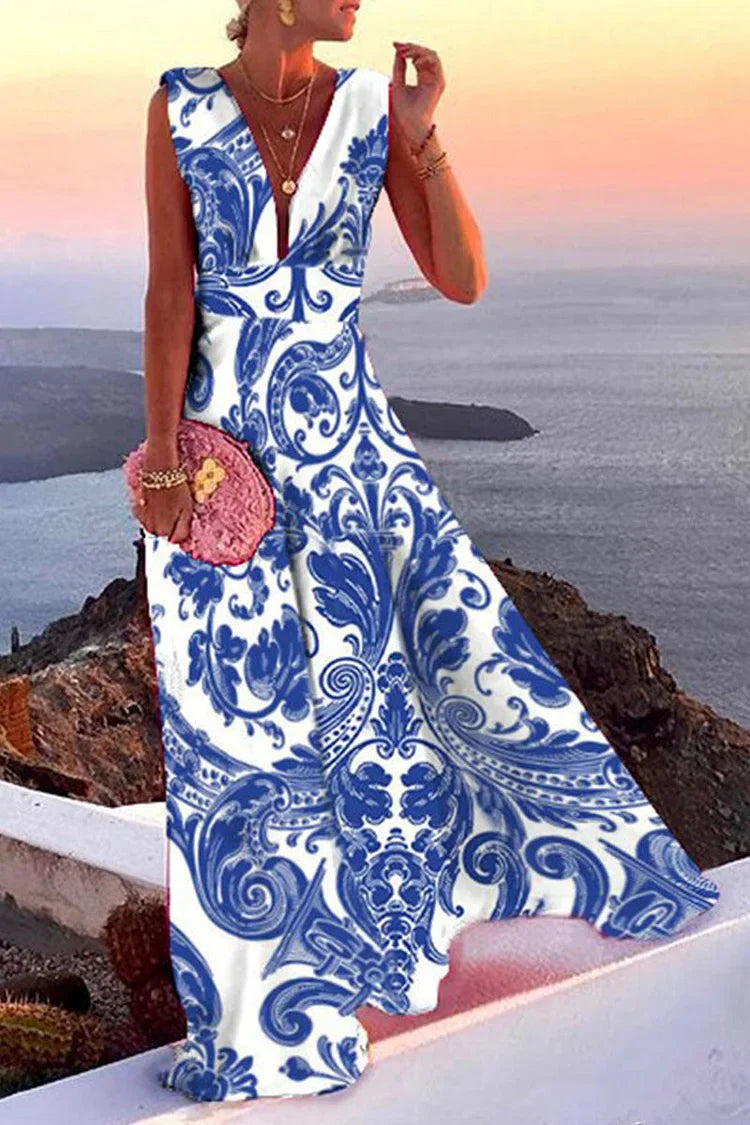 Mallory – Sunset Wrap Maxi Dress
