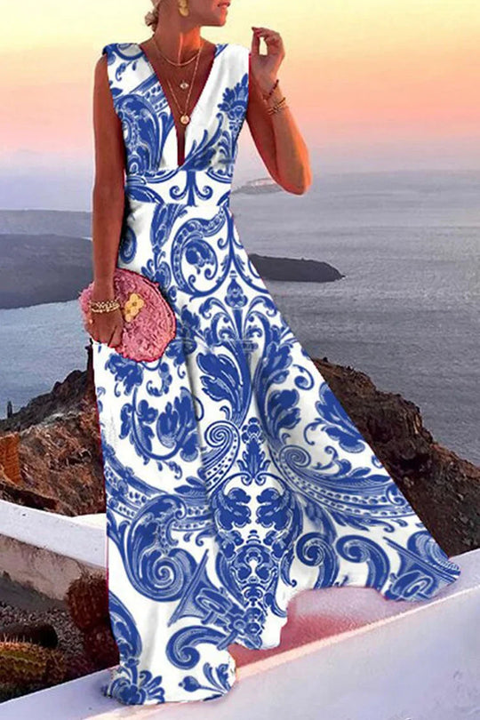 Mallory – Sunset Wrap Maxi Dress