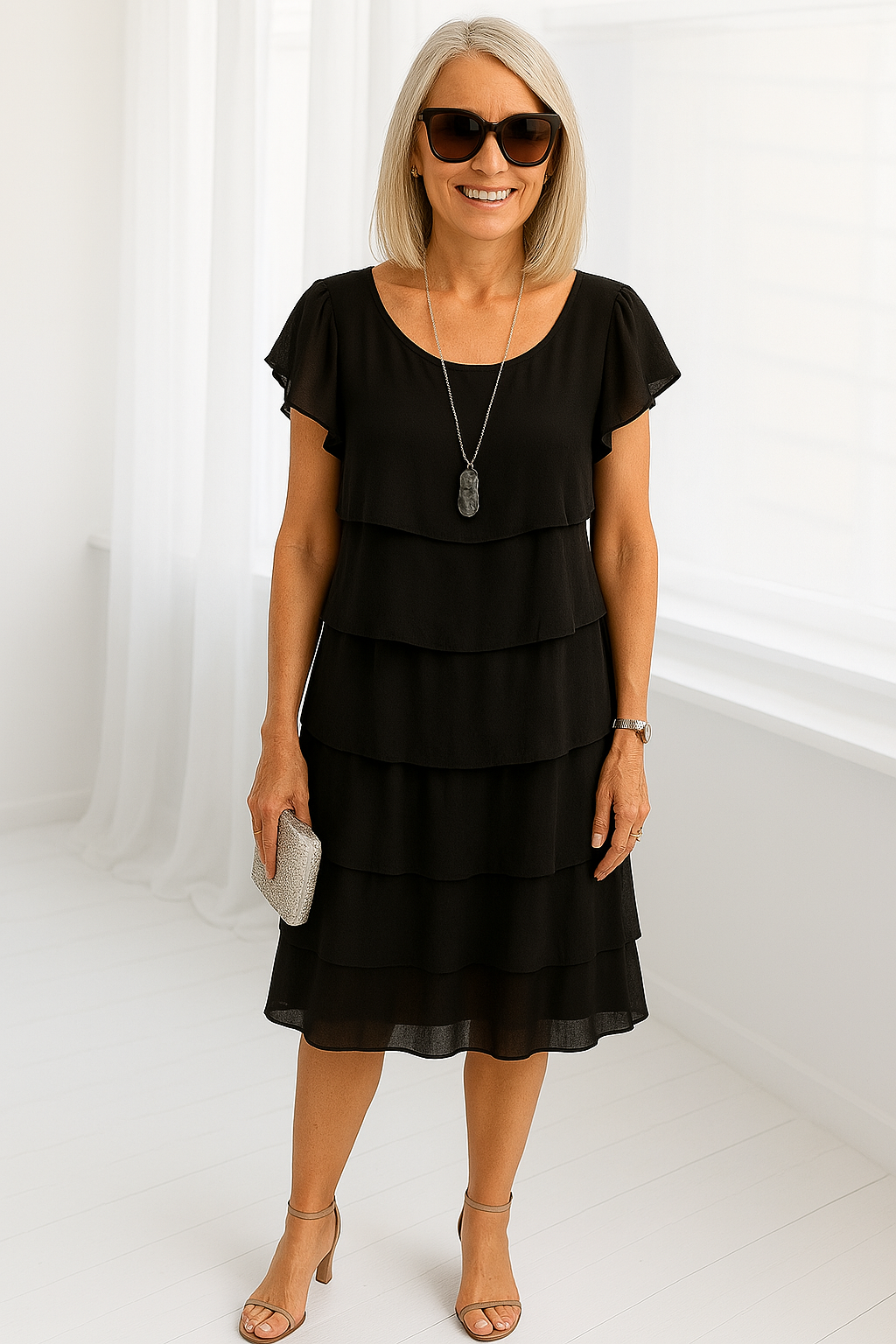 Diana – Tiered Chiffon Layer Dress