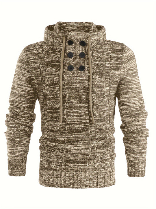 Aiden – Knit Hooded Pullover for Men