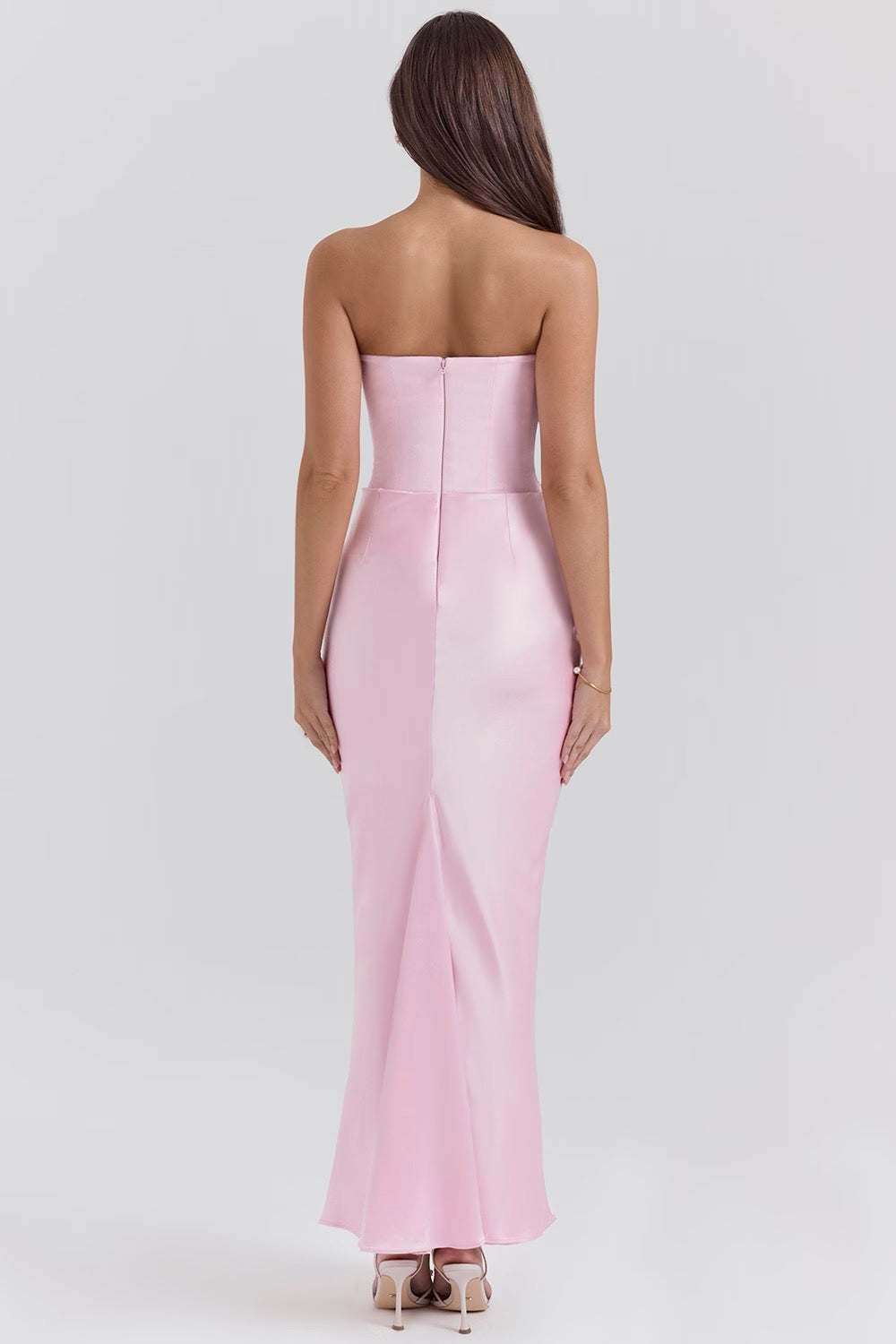 Marika – Strapless Satin Bodycon Dress for Women
