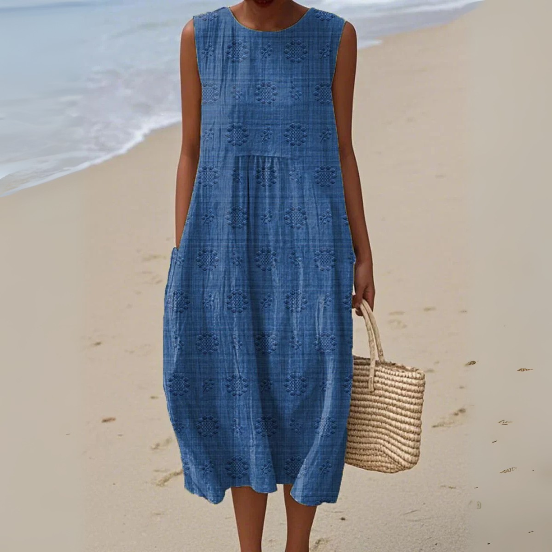 Elzbieta – Eyelet Cotton Sleeveless Dress
