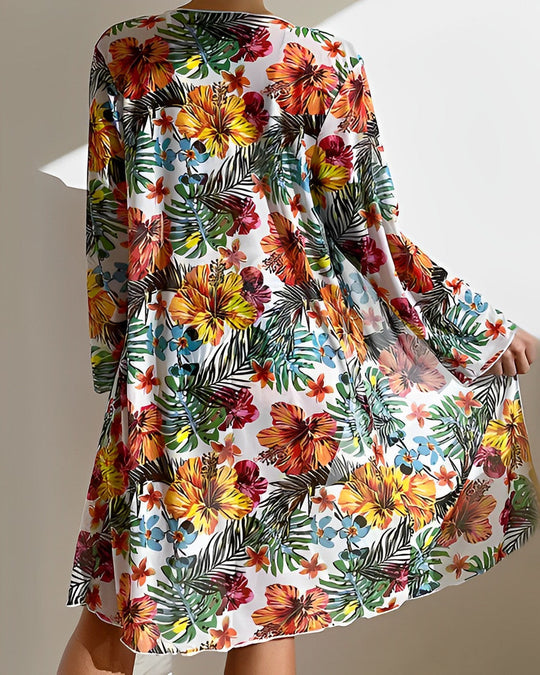 Floravida – Tropical Breeze 3-Piece Bikini & Cover-Up Set