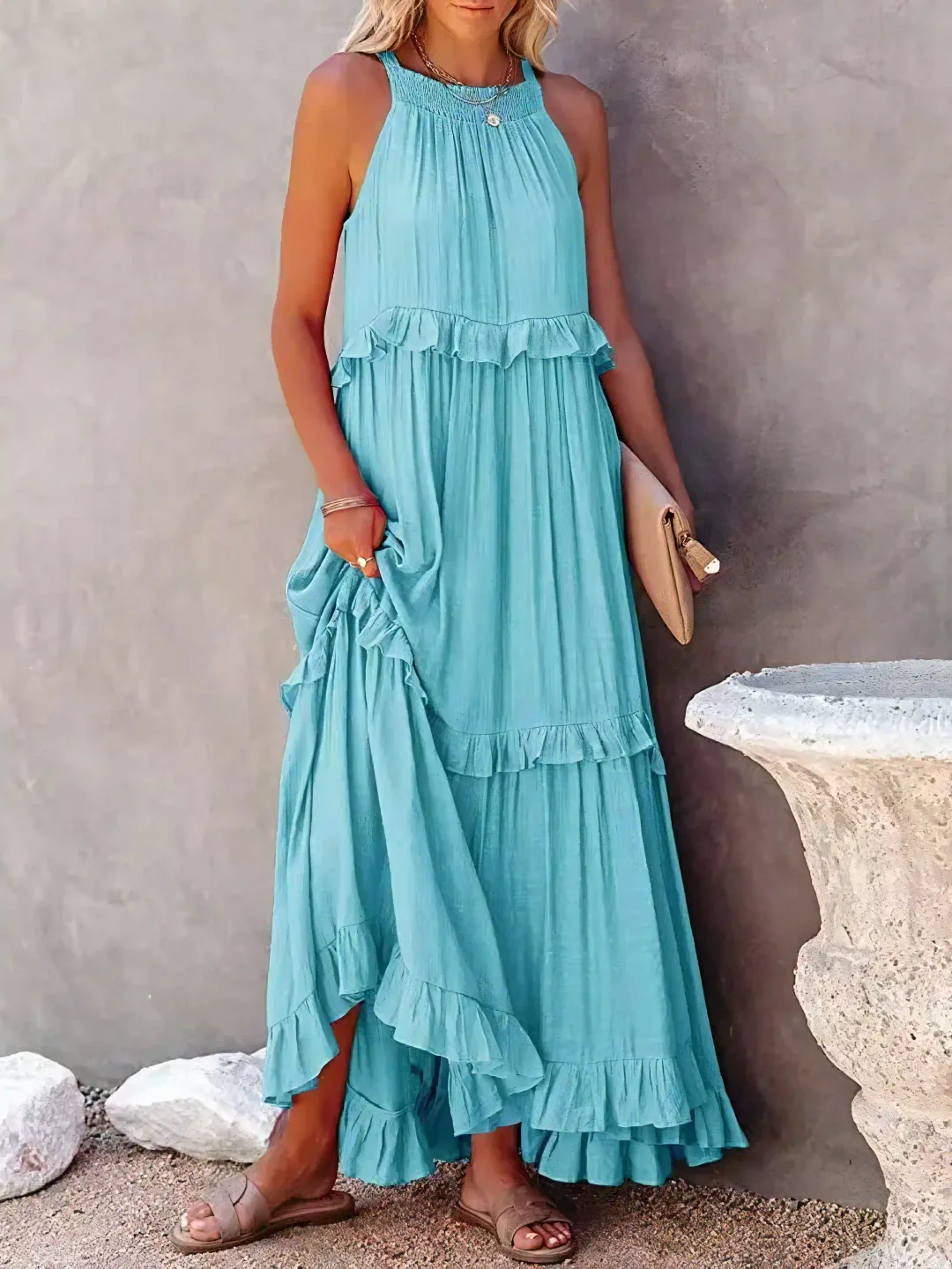 Delaney – Tiered Boho Maxi Dress for Women