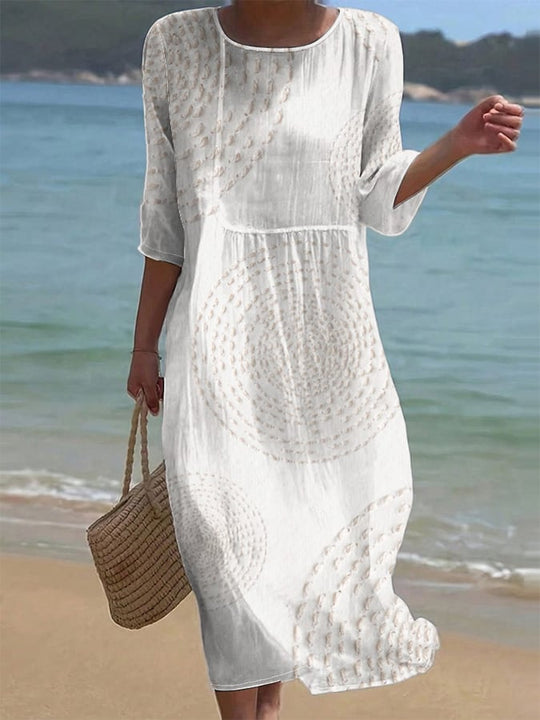 Hilkka – Embroidered Linen Beach Dress