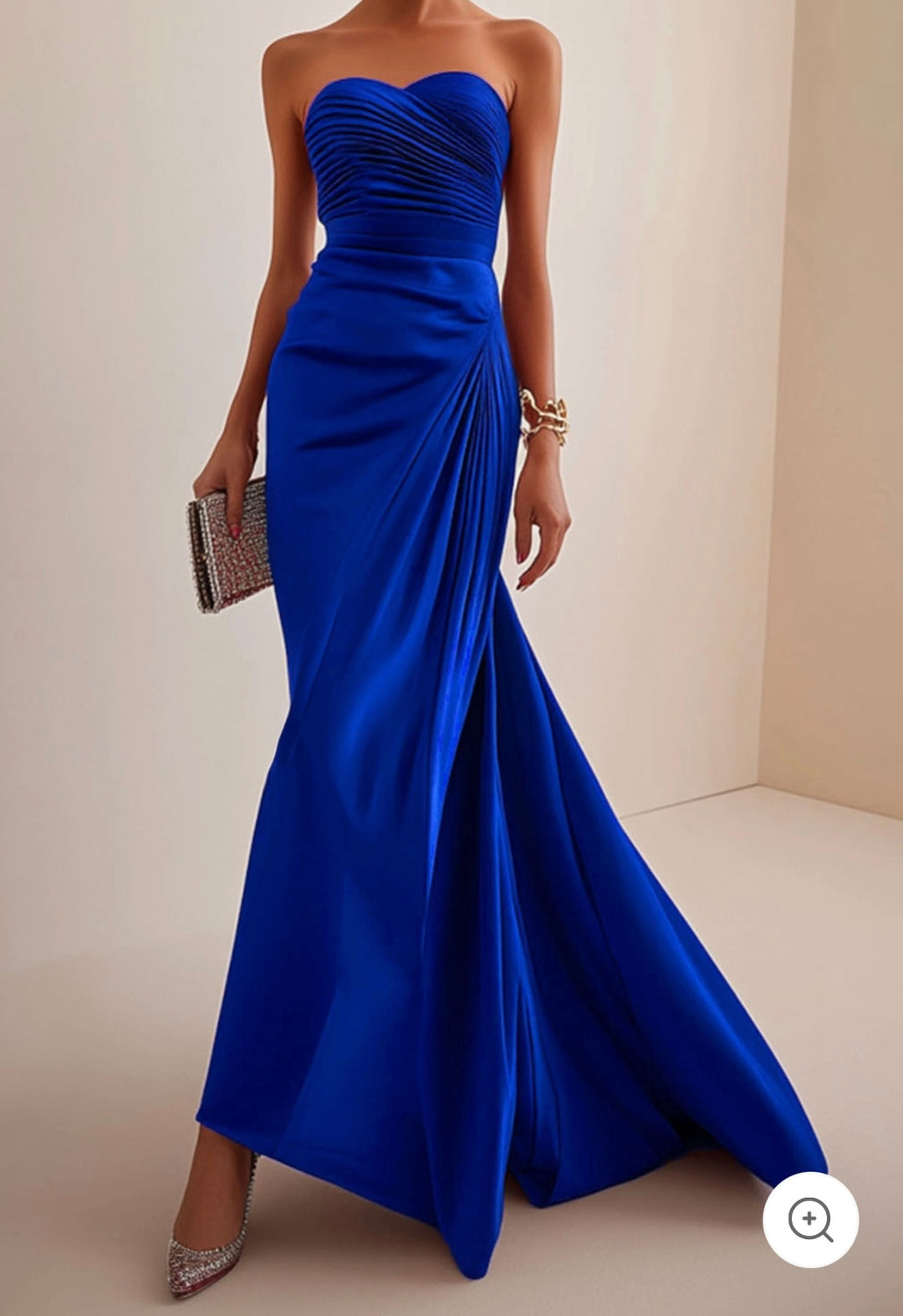Eija – Satin Strapless Sculpted Gown